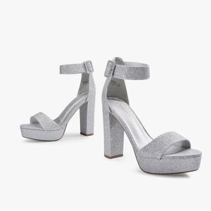 Sparkly high platform heels size 7